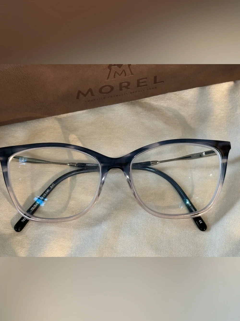 MINI by Tura 741009H Women's Eyeglasses Navy Tortoise 54-15-140 W/ Morel Case